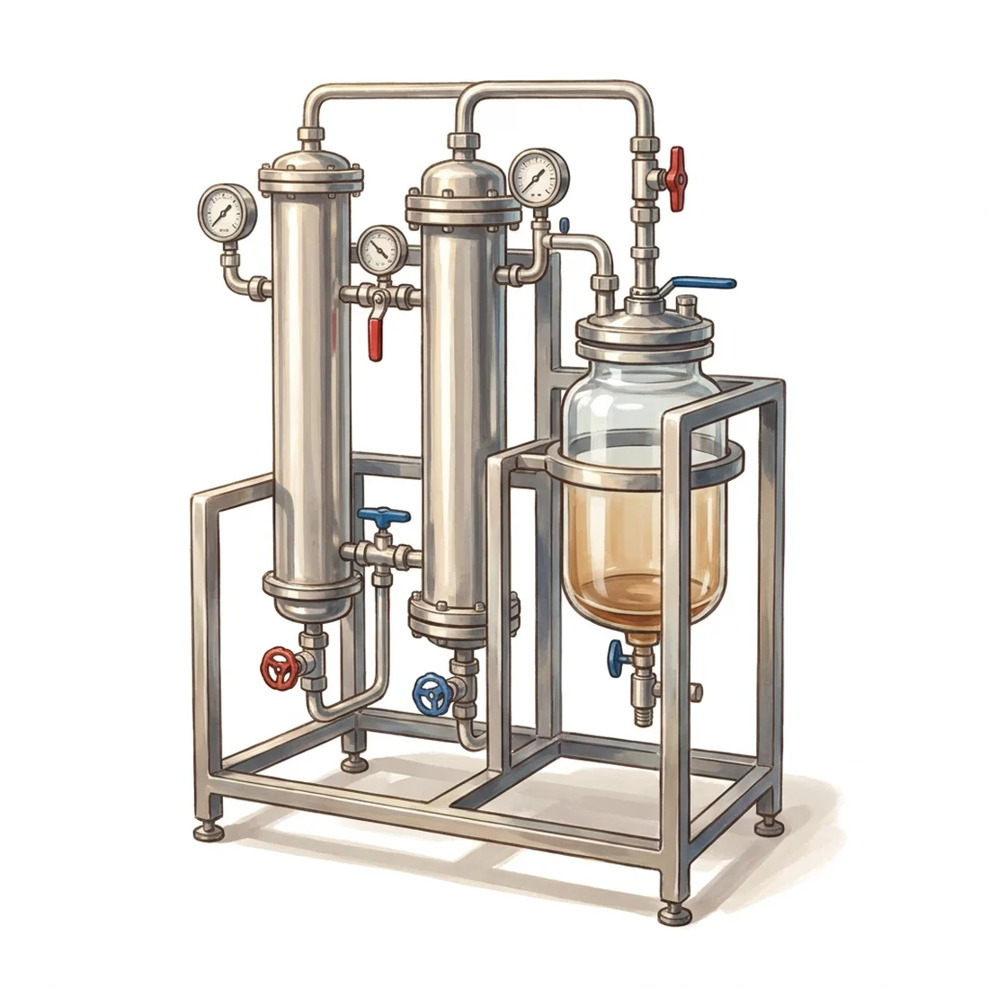 A professional stainless-steel closed-loop botanical extraction system
