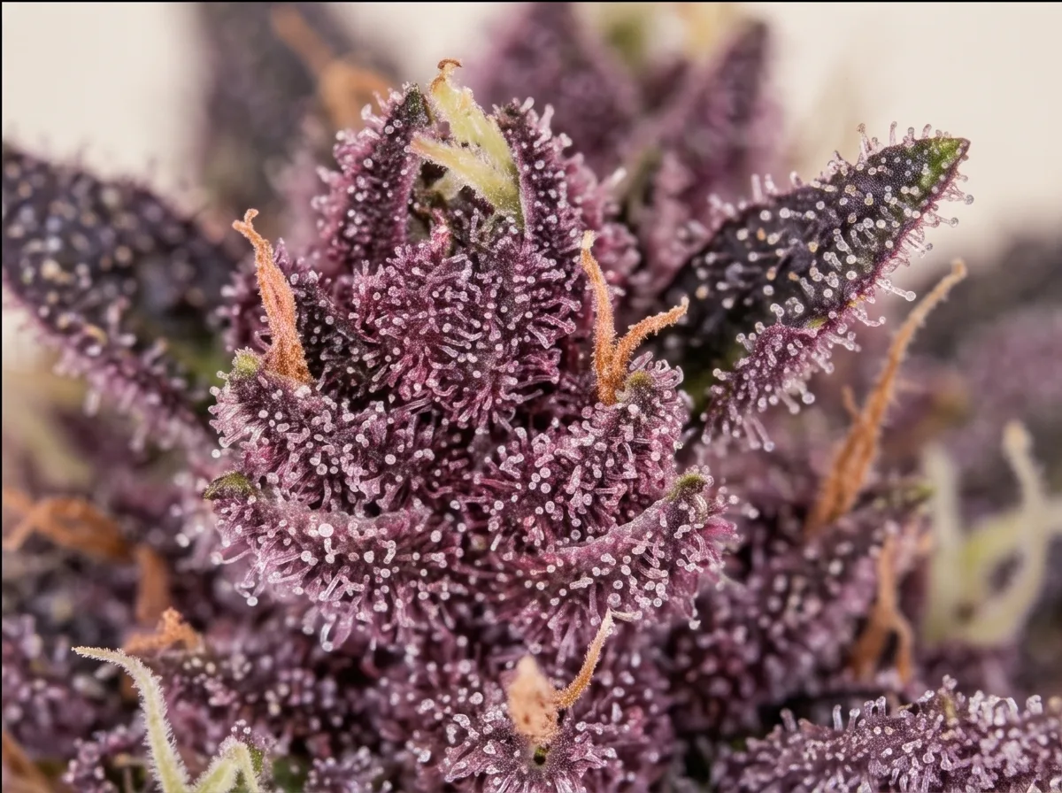 Blue Dream bud — macro view