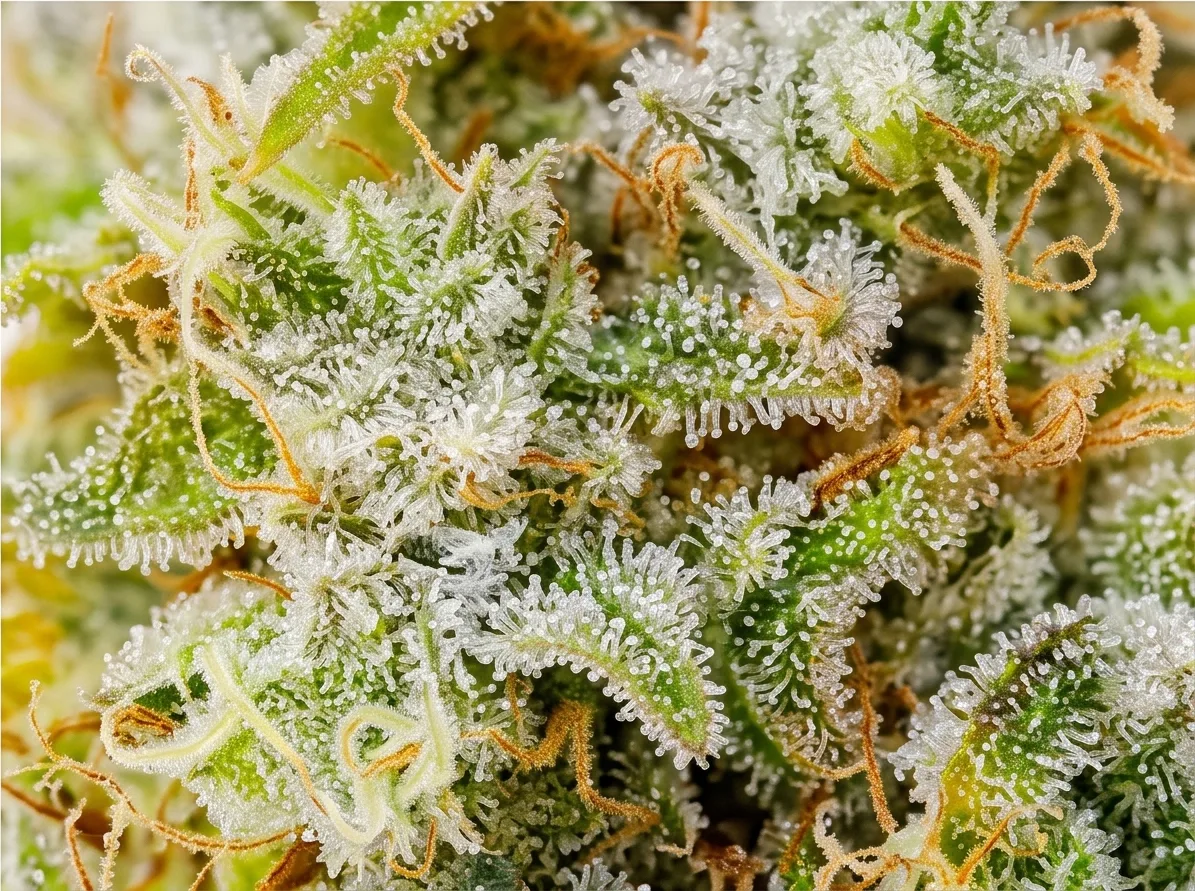 OG Kush bud — macro view