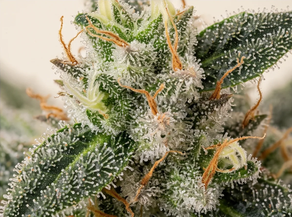 Pineapple Express bud — macro view