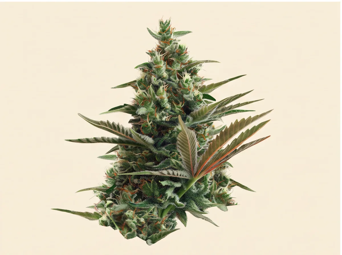 Super Lemon Haze Auto CBD bud — quarter view