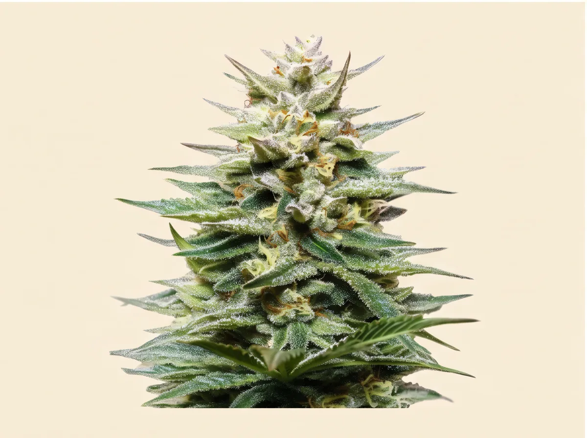 Super Lemon Haze CBD bud — quarter view