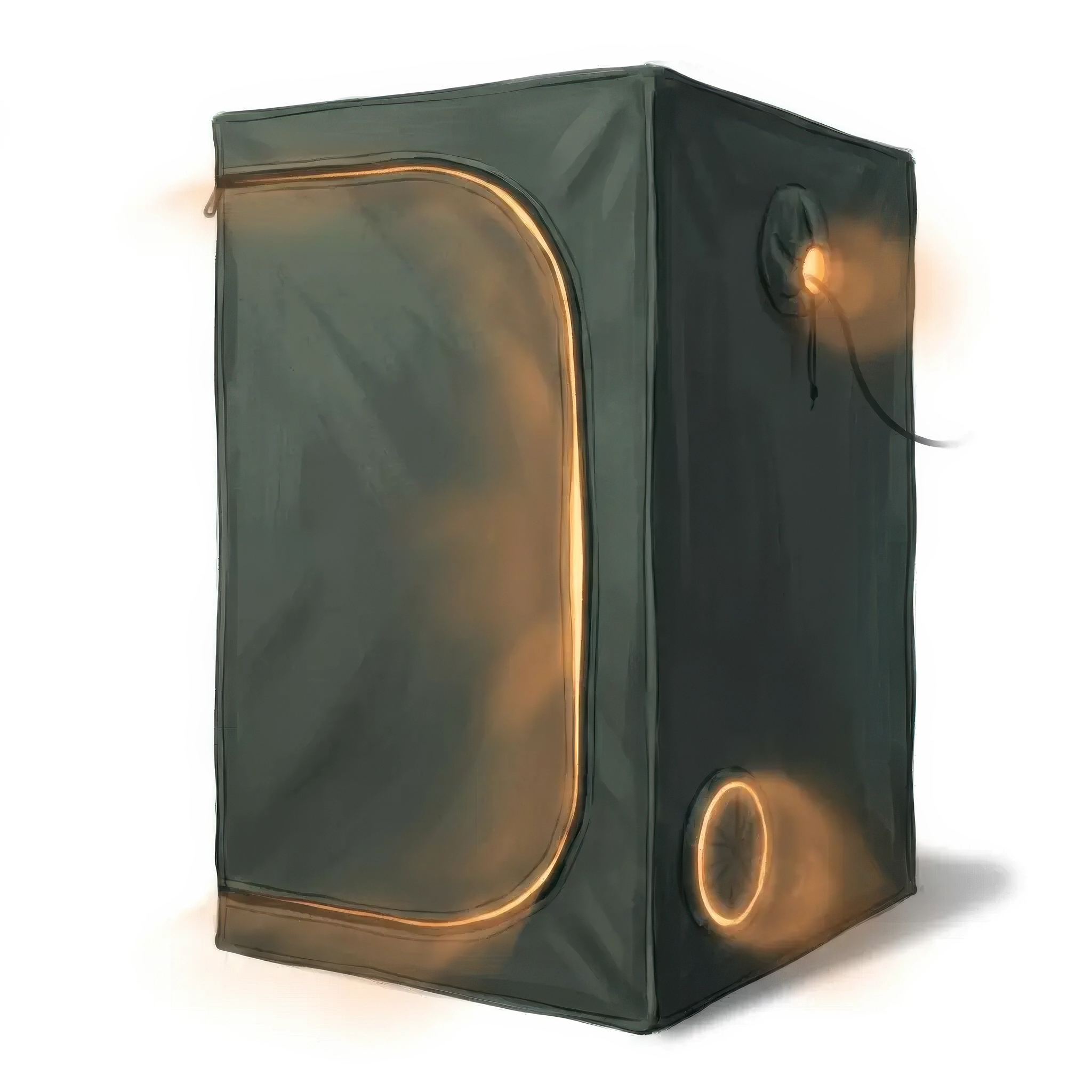 Light leaking into a grow tent through a zip gap during dark period