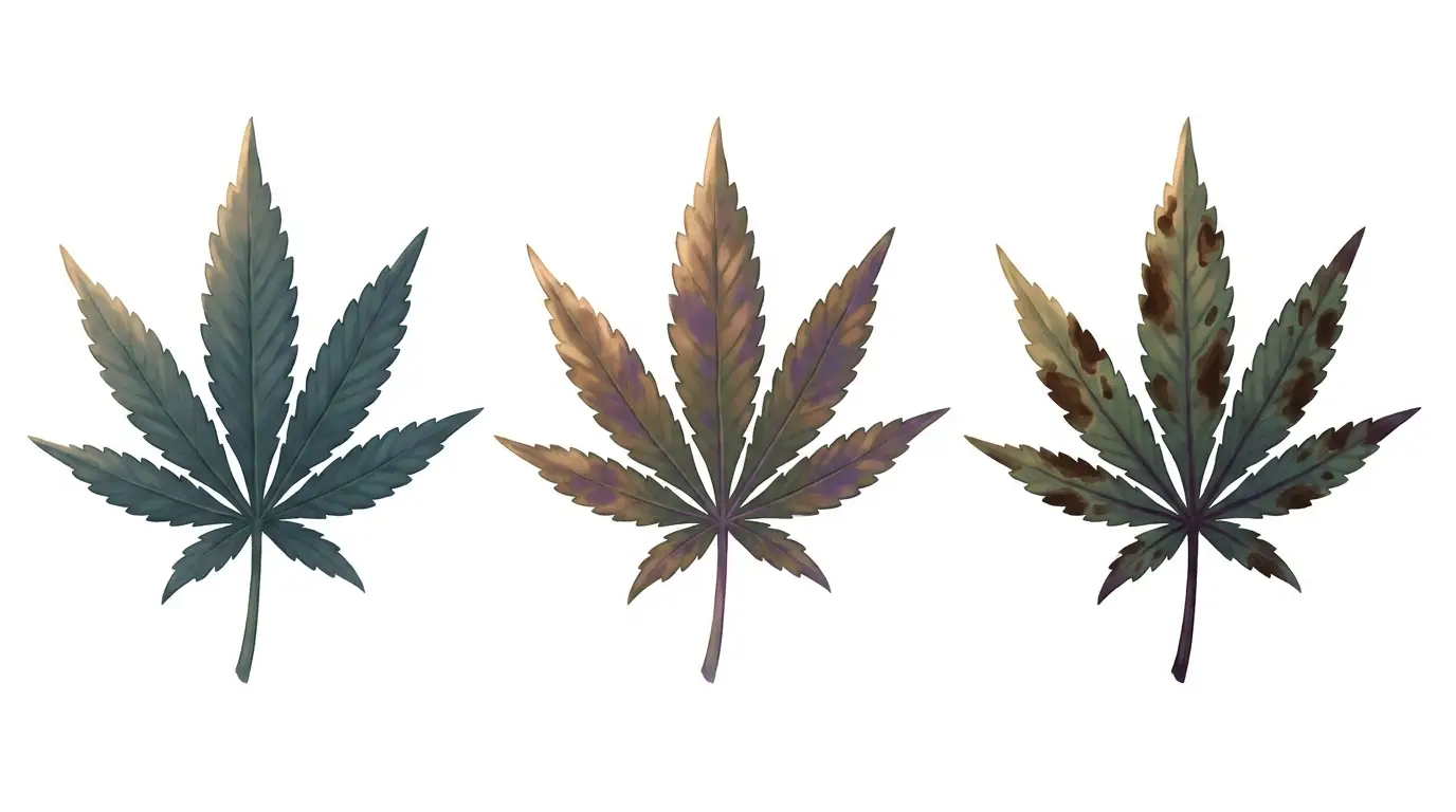 Phosphorus deficiency progression with bronzing and purpling